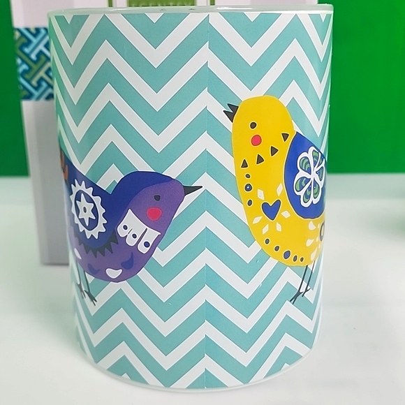 NWT, Scentsy Chevrons and Songbirds Sleeve and Dish with ring.#40592 - Picture 3 of 16